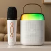 MOZOS MK valkoinen karaokemikrofoni Bluetooth-kaiutin