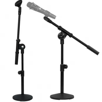 MOZOS SM807 pöytämikrofoniteline studio pöytämikrofoniteline raskaalla pyöreällä jalustalla, musta