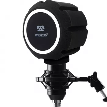MOZOS PS-5 pallomainen vaahtomuovinen pop-suodatin mikrofonille - musta