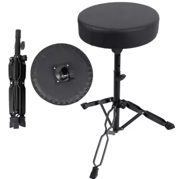 MOZOS PB02 taitettava rumpujakkara / throne, musta, 280 mm istuin, 450-550 mm korkeus