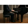 MOZOS PB03 pianopenkki – korkeussäädettävä, tekonahka, musta
