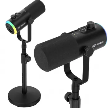 Mozos GM-ONE USB XLR RGB LED -mikrofoni musta