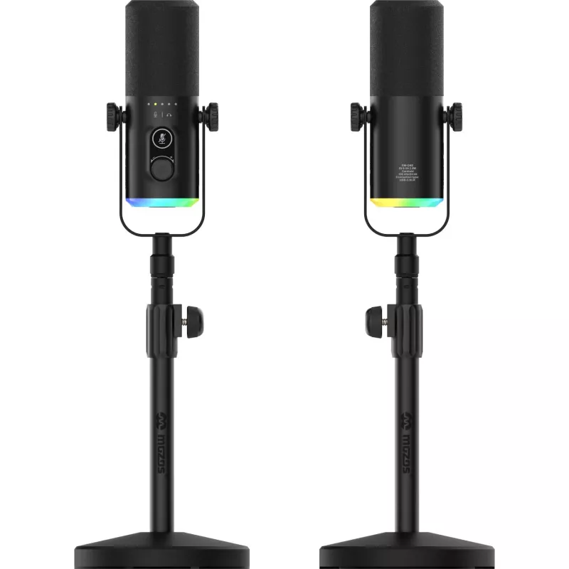 Mozos GM-ONE USB XLR RGB LED -mikrofoni musta