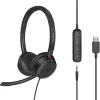 MOZOS KL201 USB-kuulokemikrofoni mikrofonilla, on-ear, musta