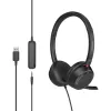 MOZOS KL201 USB-kuulokemikrofoni mikrofonilla, on-ear, musta
