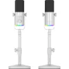 MOZOS GM-ONE valkoinen dynaaminen mikrofoni USB XLR RGB LED