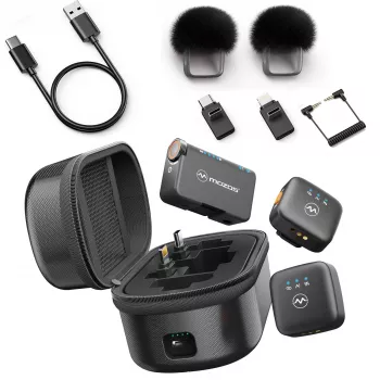 MOZOS MX4-DUAL 2.4 GHz langaton kaksoismikrofonijärjestelmä älypuhelimille
