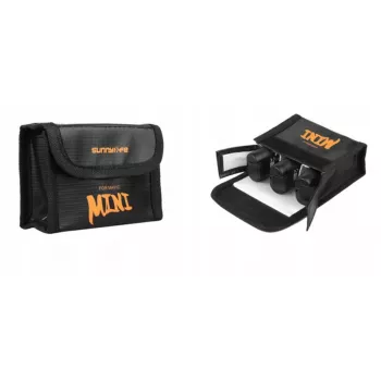 SUNNYLIFE tulenkestävä akun turvalaukku DJI Mavic Mini / Mini 2 / Mini SE:lle - mahtuu 3 akkua