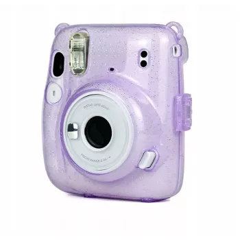 LOVEINSTANT suojakotelo Fujifilm Instax Mini 11 - läpinäkyvä violetti glitter