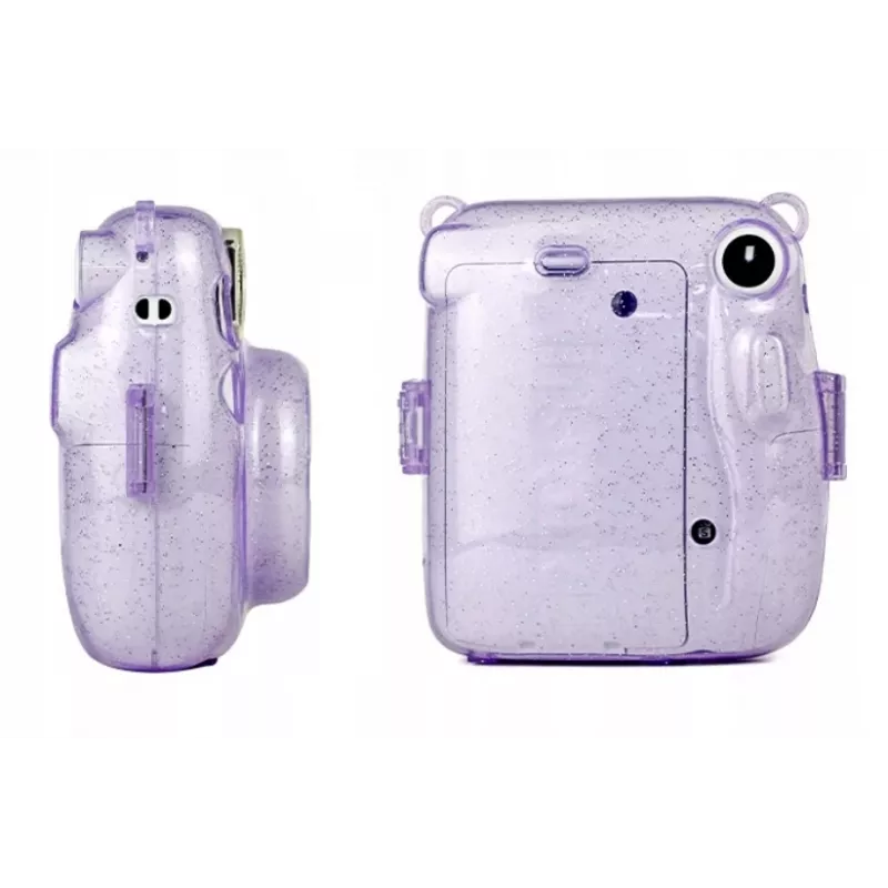 LOVEINSTANT suojakotelo Fujifilm Instax Mini 11 - läpinäkyvä violetti glitter