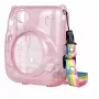 LOVEINSTANT suojakotelo Fujifilm Instax Mini 11 - läpinäkyvä pinkki glitterillä