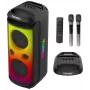 TONSIL Party Dance 1600 kannettava Bluetooth-juhlakaiutin LED-valoilla, karaokella, 1600W PMPO, 80W RMS, 10 tuuman woofer, TWS, FM-radio, mikrofoni ja kaukosäädin