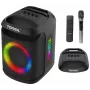 Tonsil Party Dance 800 kannettava Bluetooth-juhlakaiutin karaokella, disco-LED, 80 W RMS, 2x8 tuuman bassokaiuttimella, musta