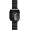 Crong Eclipse aito nahka magneettisilmukkarranneke Apple Watch 44/45/46/49 mm (musta)