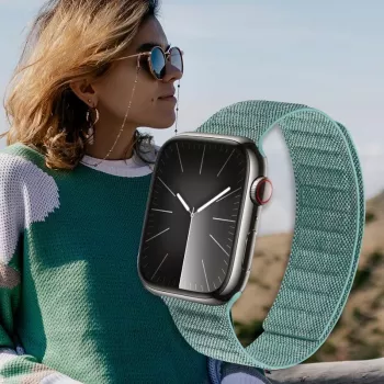 Crong Melange magneettiranneke Apple Watch 44/45/46/49 mm (turkoosi melange)