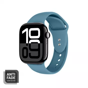 Crong Liquid Silicone kelloranneke Apple Watch 38/40/41/42 mm - marine blue