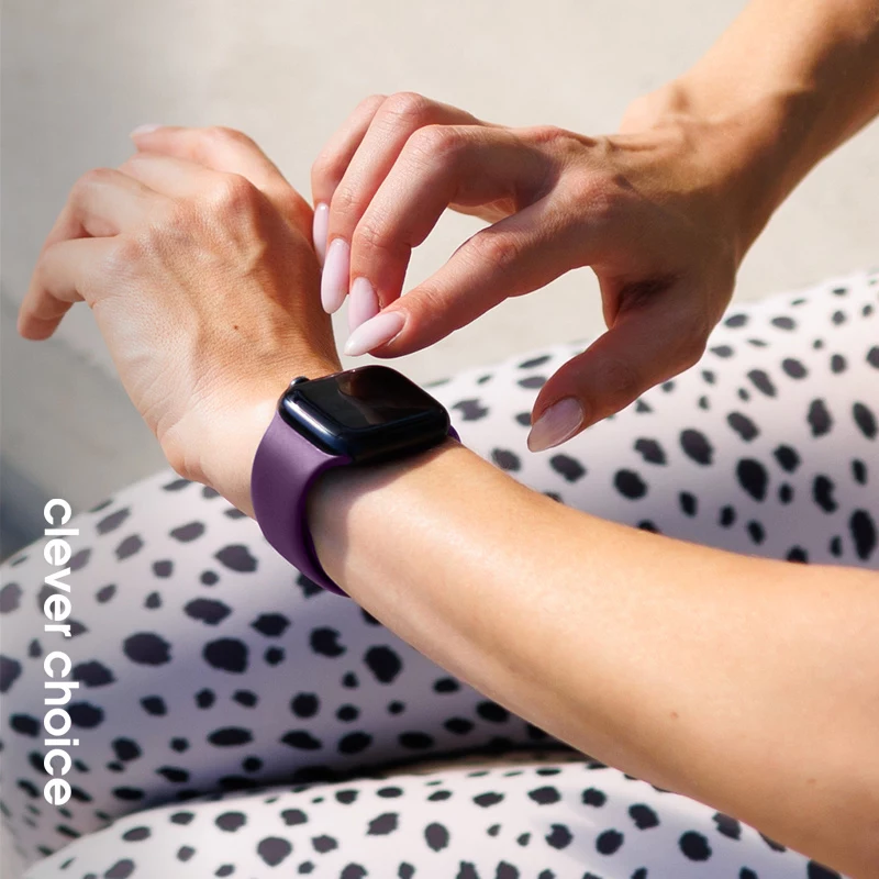 Crong Liquid Silicone Sport Band Apple Watch 44/45/46/49 mm - plum