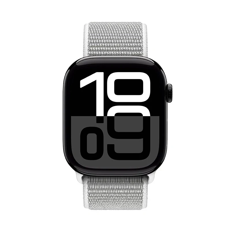 Crong Nylon Sport ranneke Apple Watch 44/45/46/49 mm (hopeanharmaa)