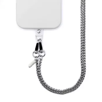 Crong Phone Crossbody -ranneke hopeaketjulla - universaali älypuhelinhihna