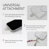 Crong Phone Crossbody -ranneke hopeaketjulla - universaali älypuhelinhihna