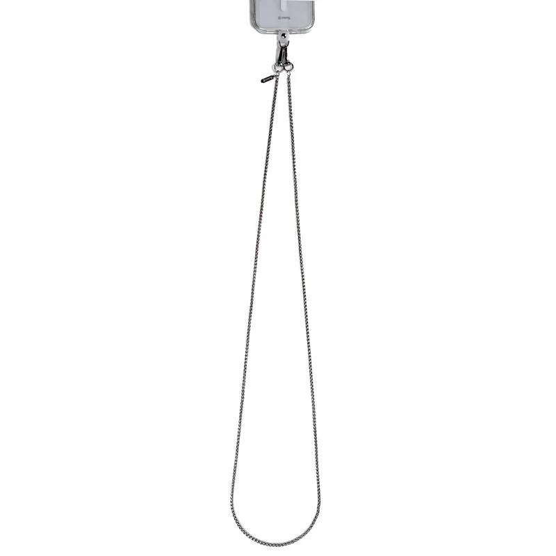 Crong Phone Crossbody -ranneke hopeaketjulla - universaali älypuhelinhihna
