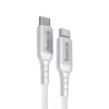 Crong Armor Link USB-C - Lightning -pikalatauskaapeli MFi 150 cm valkoinen