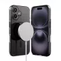 Crong Clear MAG Pro -kotelo Apple iPhone 16 -puhelimelle, MagSafe, musta