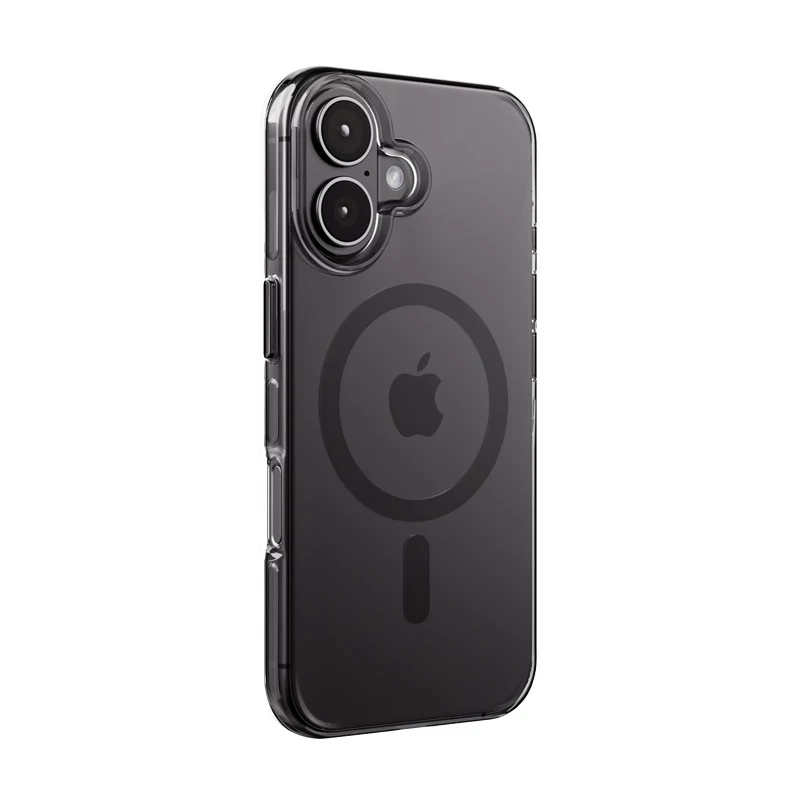Crong Clear MAG Pro -kotelo Apple iPhone 16 -puhelimelle, MagSafe, musta