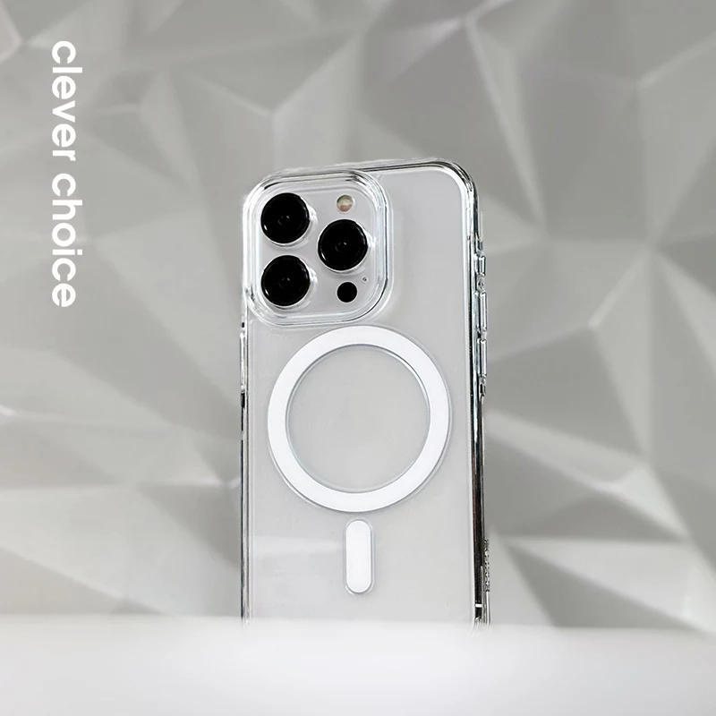 Crong Clear MAG Pro -kotelo iPhone 16 Pro -puhelimelle, MagSafe, läpinäkyvä