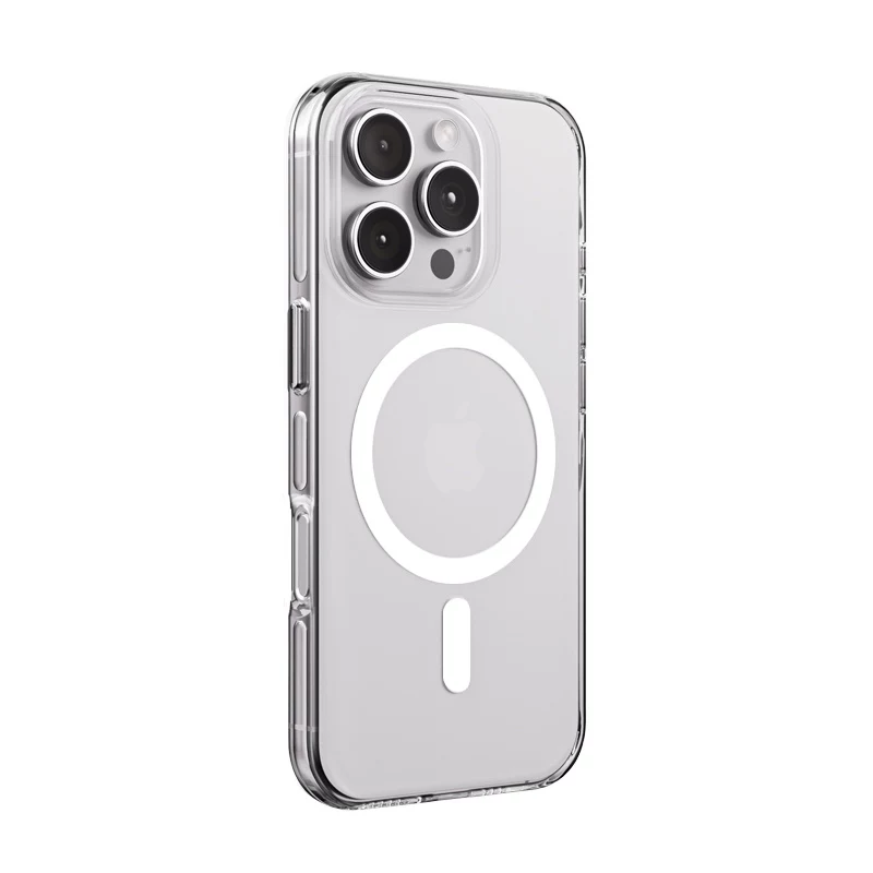 Crong Clear MAG Pro -kotelo iPhone 16 Pro -puhelimelle, MagSafe, läpinäkyvä