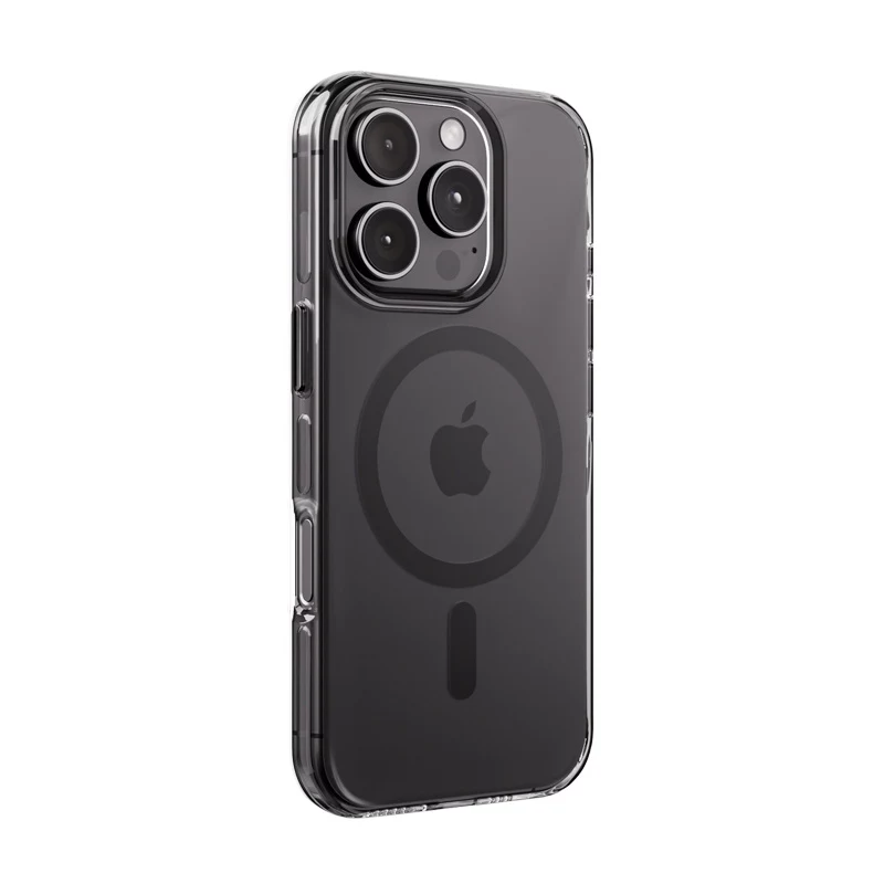 Crong Clear MAG Pro -kotelo iPhone 16 Pro -puhelimelle MagSafe (musta)