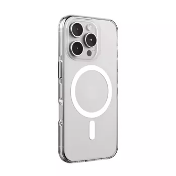 Crong Clear MAG Pro -kotelo iPhone 16 Pro Max -puhelimelle MagSafe-yhteensopiva (läpinäkyvä)