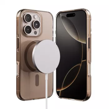Crong Clear MAG Pro -kotelo iPhone 16 Pro Max -puhelimelle, MagSafe, Desert