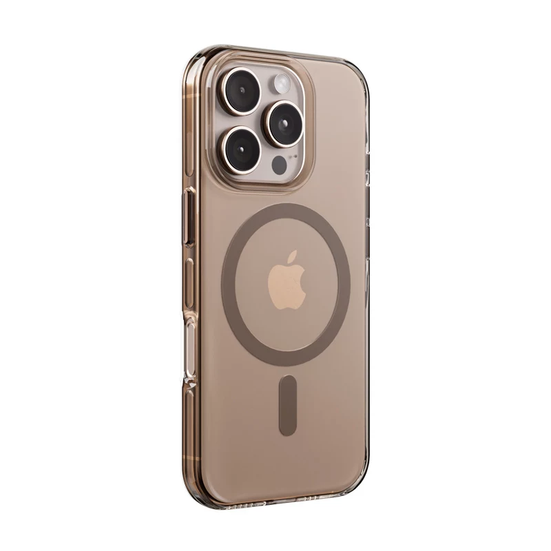 Crong Clear MAG Pro -kotelo iPhone 16 Pro Max -puhelimelle, MagSafe, Desert