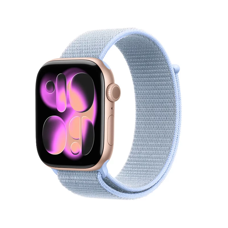 Crong Nylon-ranneke Apple Watch 38/40/41/42 mm sininen