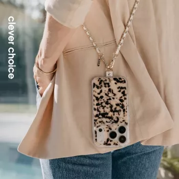 Crong Phone Crossbody - kaulahihna puhelimelle (White Twist)
