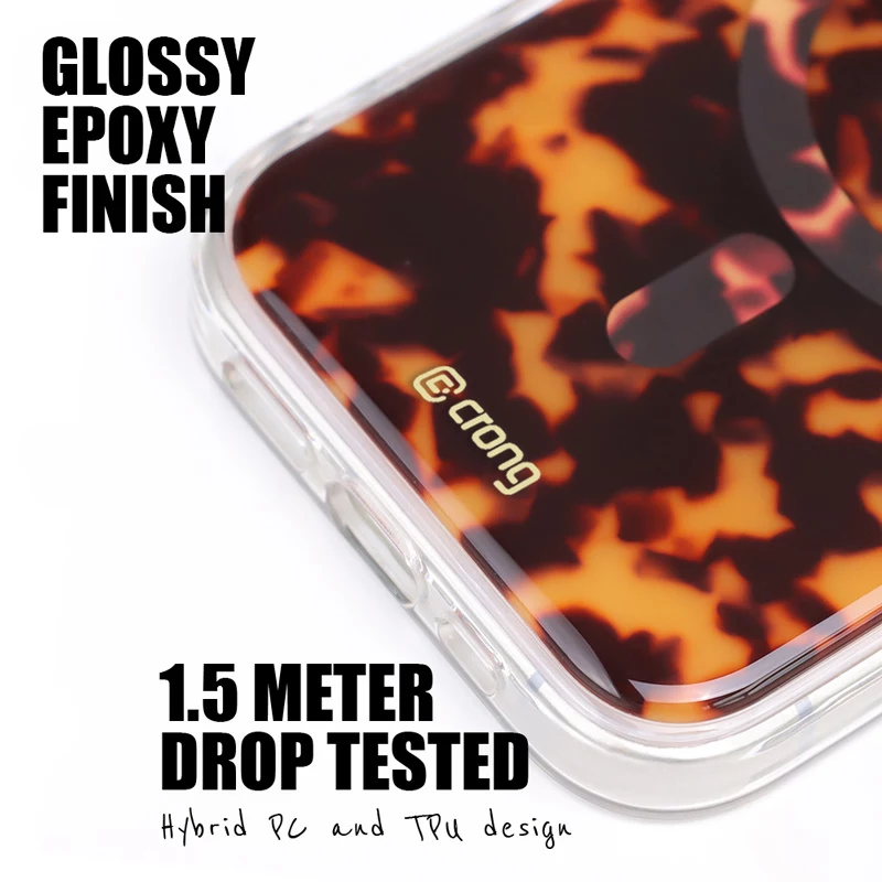 Crong Deluxe MAG Cover - kotelo iPhone 17 MagSafe (Tortoise)