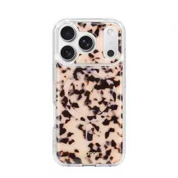 Crong Deluxe MAG Cover - kotelo iPhone 17 Pro MagSafe (Blonde Tortoise)