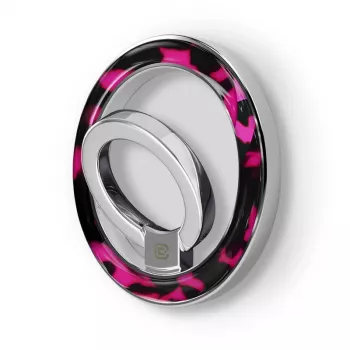 Crong Deluxe RING Holder - magneettinen puhelinrengasteline MagSafe (Pink Tortoise)