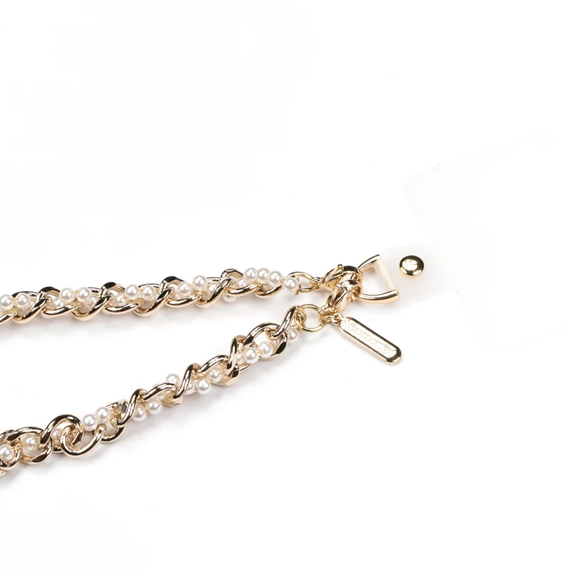 Crong Phone Charm Pearl Twist - tyylikäs kaulapanta puhelinkoteloille