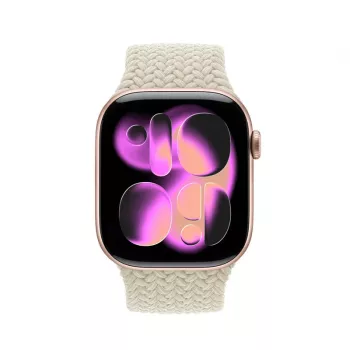 Crong Wave Band punottu nylonranneke Apple Watch 38/40/41/42 mm -kelloon (beige)