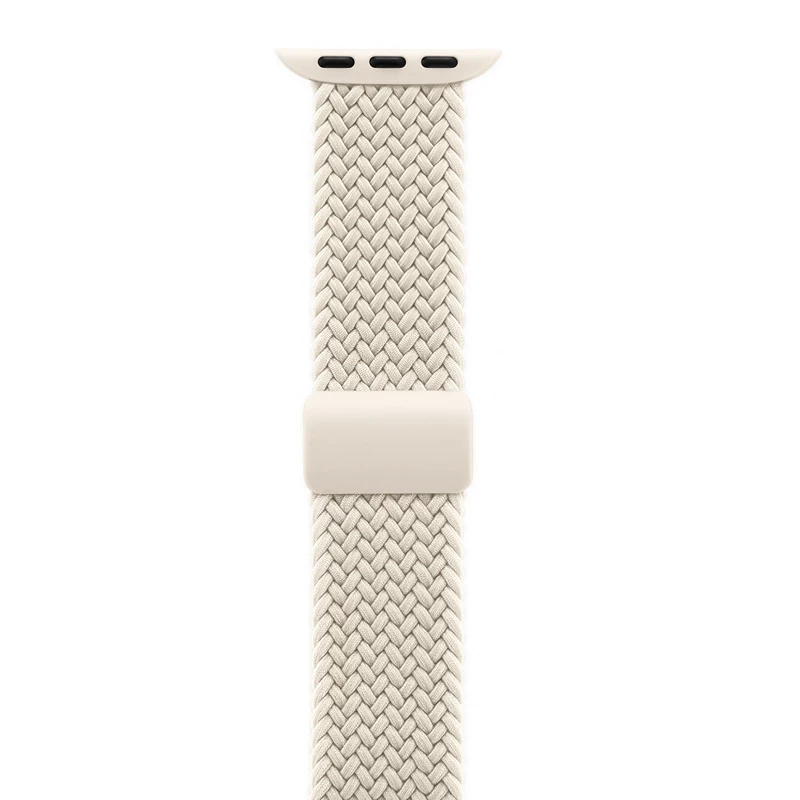 Crong Wave Band punottu nylonranneke Apple Watch 38/40/41/42 mm -kelloon (beige)
