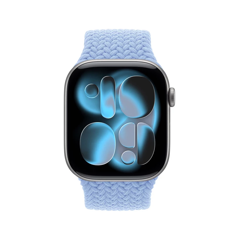Crong Wave Band punottu nylon Solo Loop Apple Watch 38/40/41/42 mm -kelloon, sininen