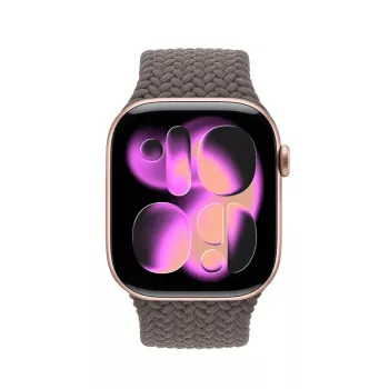 Crong Wave Band punottu nylonranneke Apple Watch 38/40/41/42 mm -kelloon, ruskea