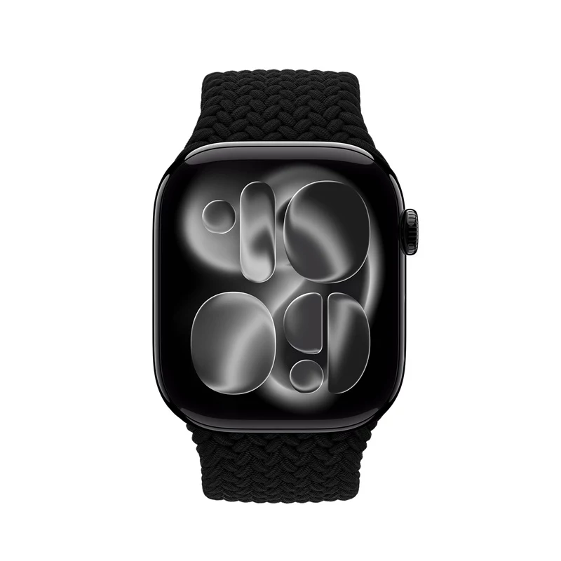 Crong Wave Band punottu ranneke Apple Watch 38/40/41/42 mm -kelloon (musta)