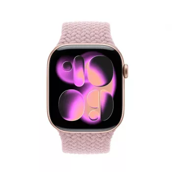 Crong Wave Band punottu nylon Solo Loop Apple Watch 38/40/41/42 mm -kelloon, pinkki