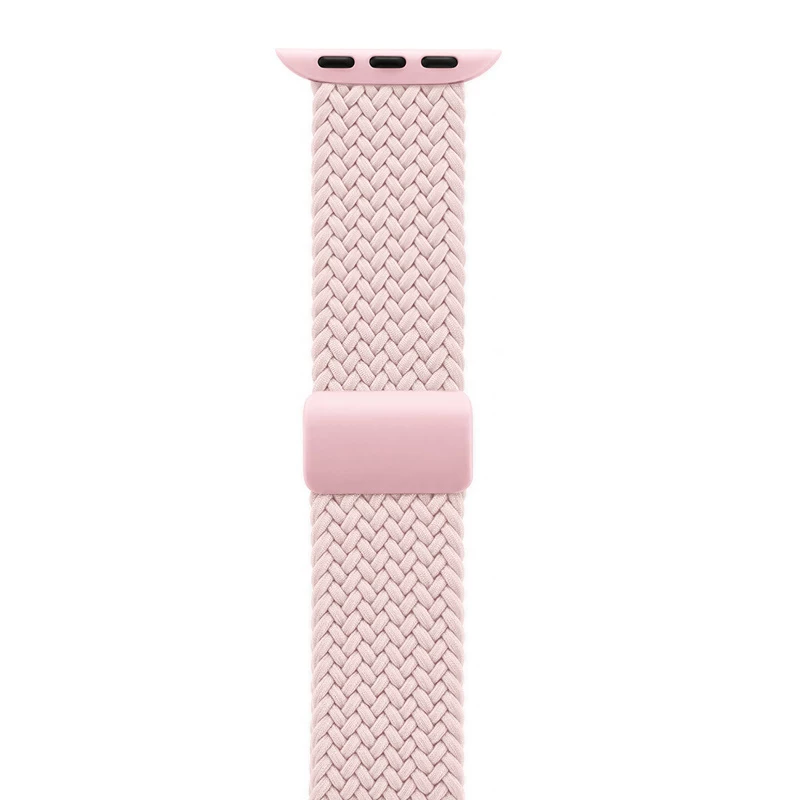 Crong Wave Band punottu nylon Solo Loop Apple Watch 38/40/41/42 mm -kelloon, pinkki