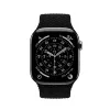 Crong Wave Band punottu nylonranneke Apple Watch 44/45/46/49 mm -kelloon (musta)
