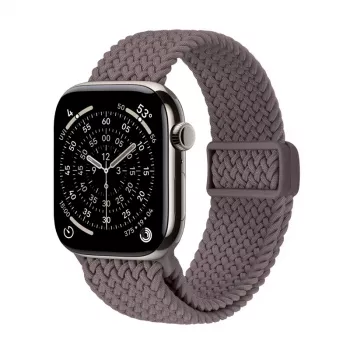 Crong Wave Band - punottu ranneke Apple Watch 44/45/46/49 mm -kelloon (ruskea)