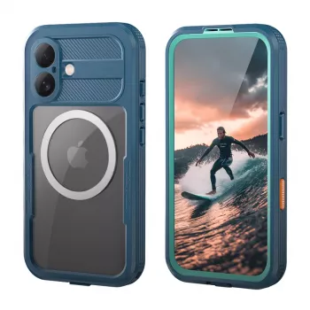 Crong Seal Cover IP68 -vesitiivis kotelo Apple iPhone 17 -puhelimelle - laivastonsininen